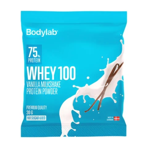 body lab whey 100 vanilla milkshake 30g