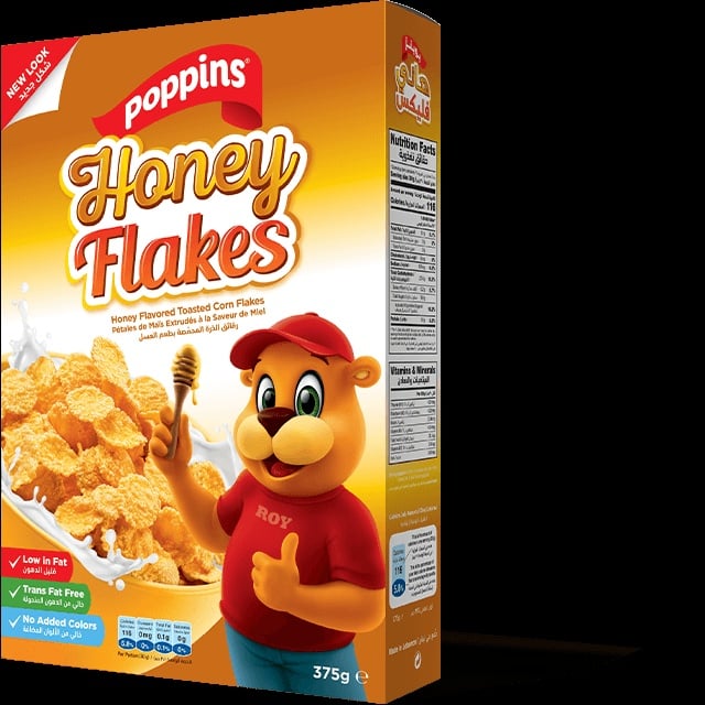 Poppins Honey Flakes 350g