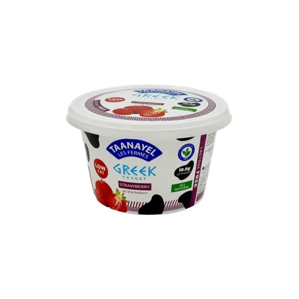 taanayel greek yogurt strawberry lactose free 150g