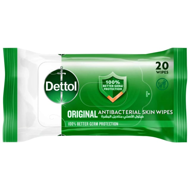 Dettol antibacterial skin wipes 20 wipes