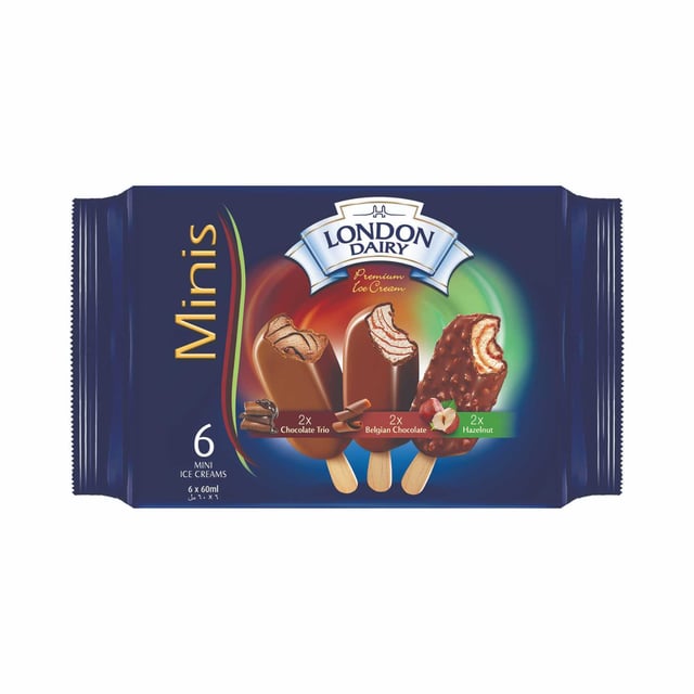 london dairy minis chocolate hazelnut 60ml