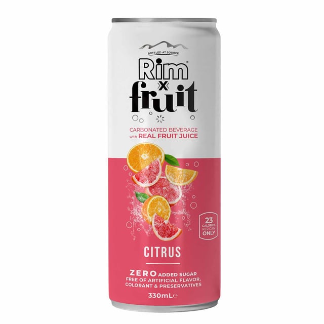 rim xfruit carbonated beverage citrus can 330ml