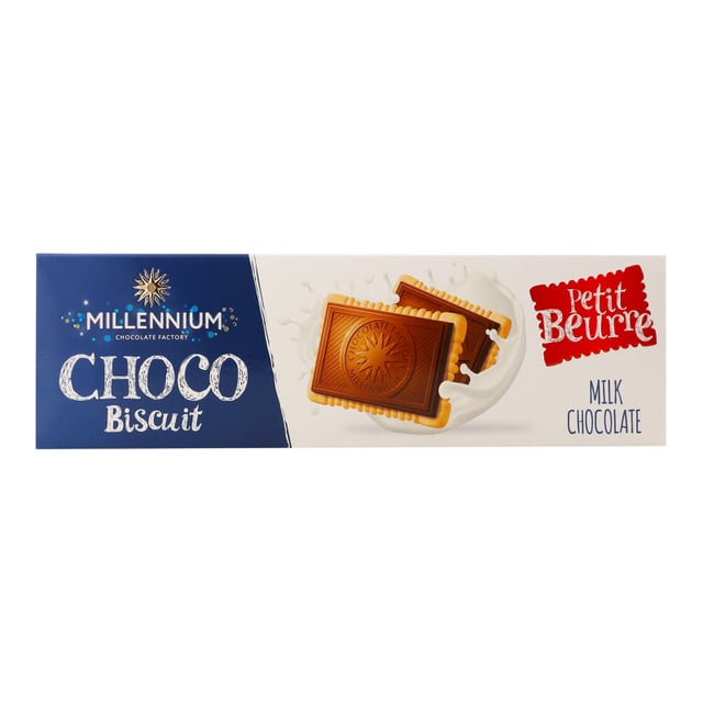 millenium choco biscuit milk chocolate 132g