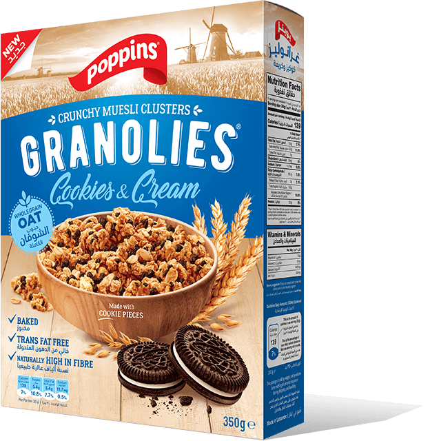 Poppins Granolines Cookies and Cream 350gr