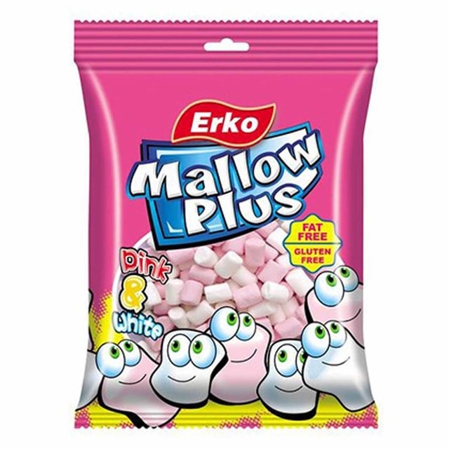Erko Mallow Plus Pink And White Mini 100G