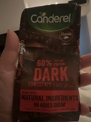 Canderel dark chocolate 60% 75g