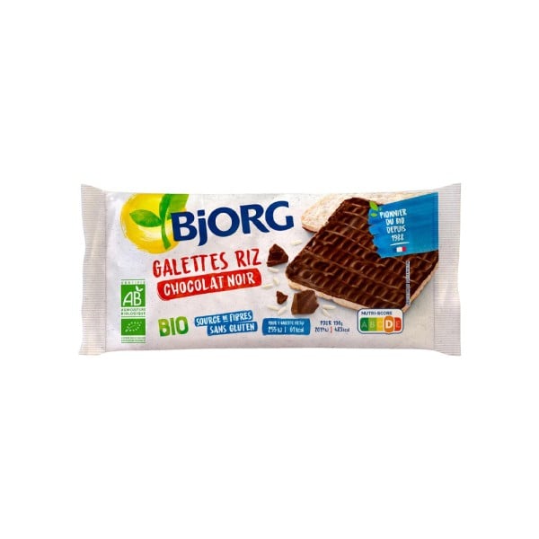 bjorg galettes riz fines choco noir 100g