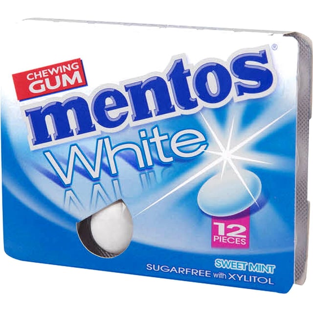 Mentos gum 12pcs blister white sweetMint