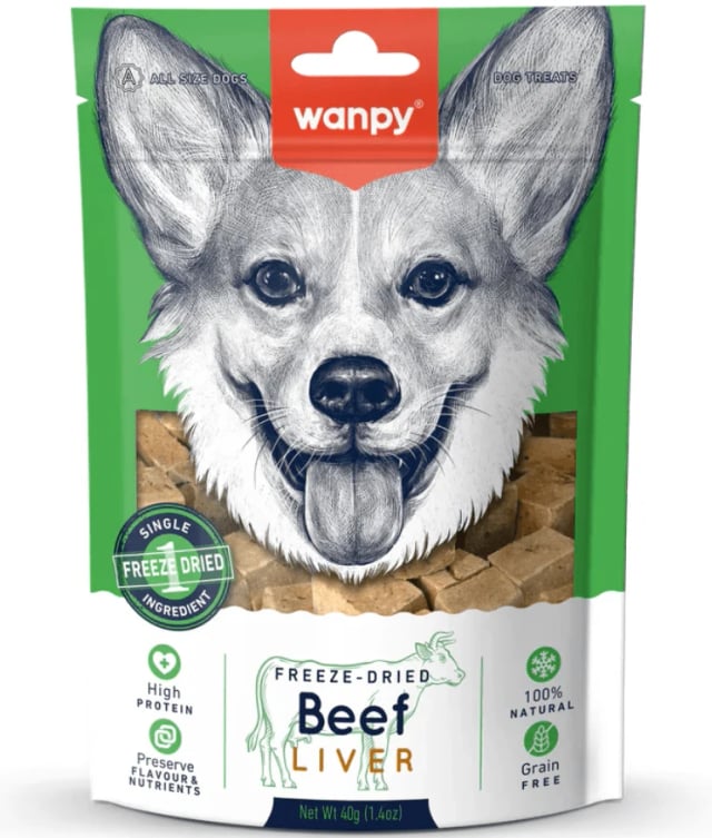 wanpy dog Freeze Dried Beef Liver Treat 40g