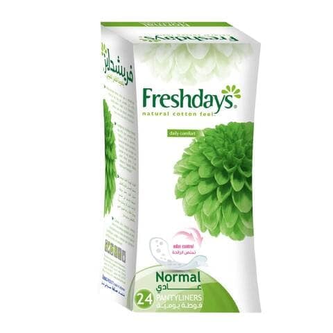 Fresh Days Naturals Cottons Feel 24 Pantyliners No
