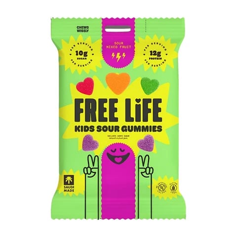 Freelife kids gummies sour mixed fruit 34g