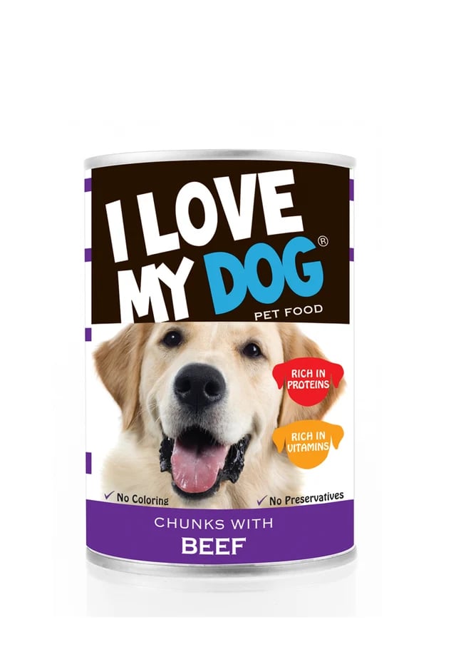 I Love My Dog Chunks Beef 415g