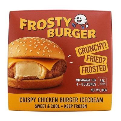 Frosty fun burger ice cream 100g