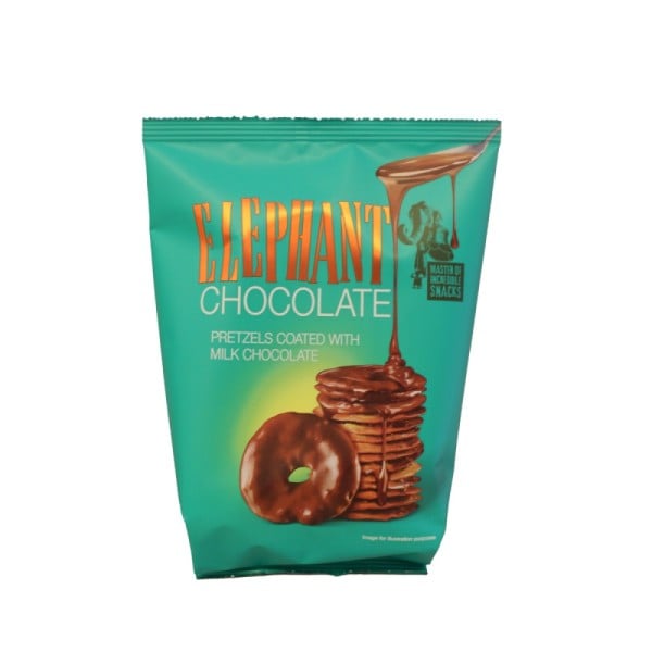 Elephant Pretzels Coated With Milk Choc 80gr