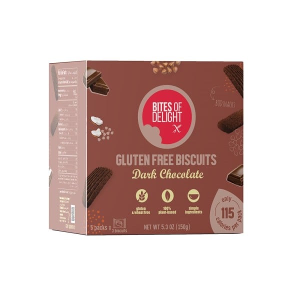 Bites Of Delight Gluten Free Biscuits Dark Chocola